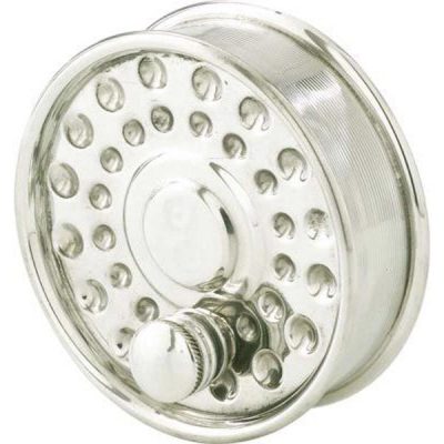 Fishing Reel Pewter Flask by Bisley