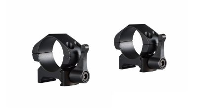 Hawke Precision Steel Ring Mounts 1 Inch 2 Piece Weaver Low - Lever