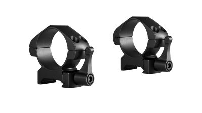 Hawke Precision Steel Ring Mounts 30mm 2 Piece Weaver Medium - Lever