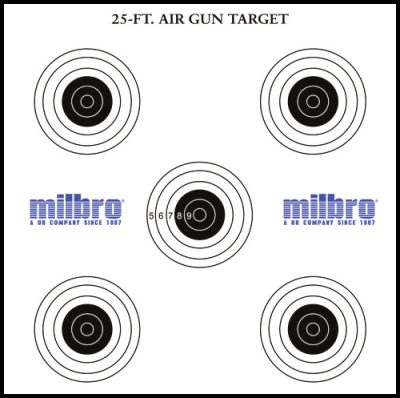 Milbro 25ft Airgun Target